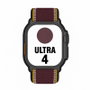Apple Watch Ultra 4 con Caja de Titanio Negro y Correa Loop Trail Burdeos M/L